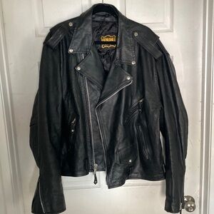 Genuine Leather biker Jacket mens club